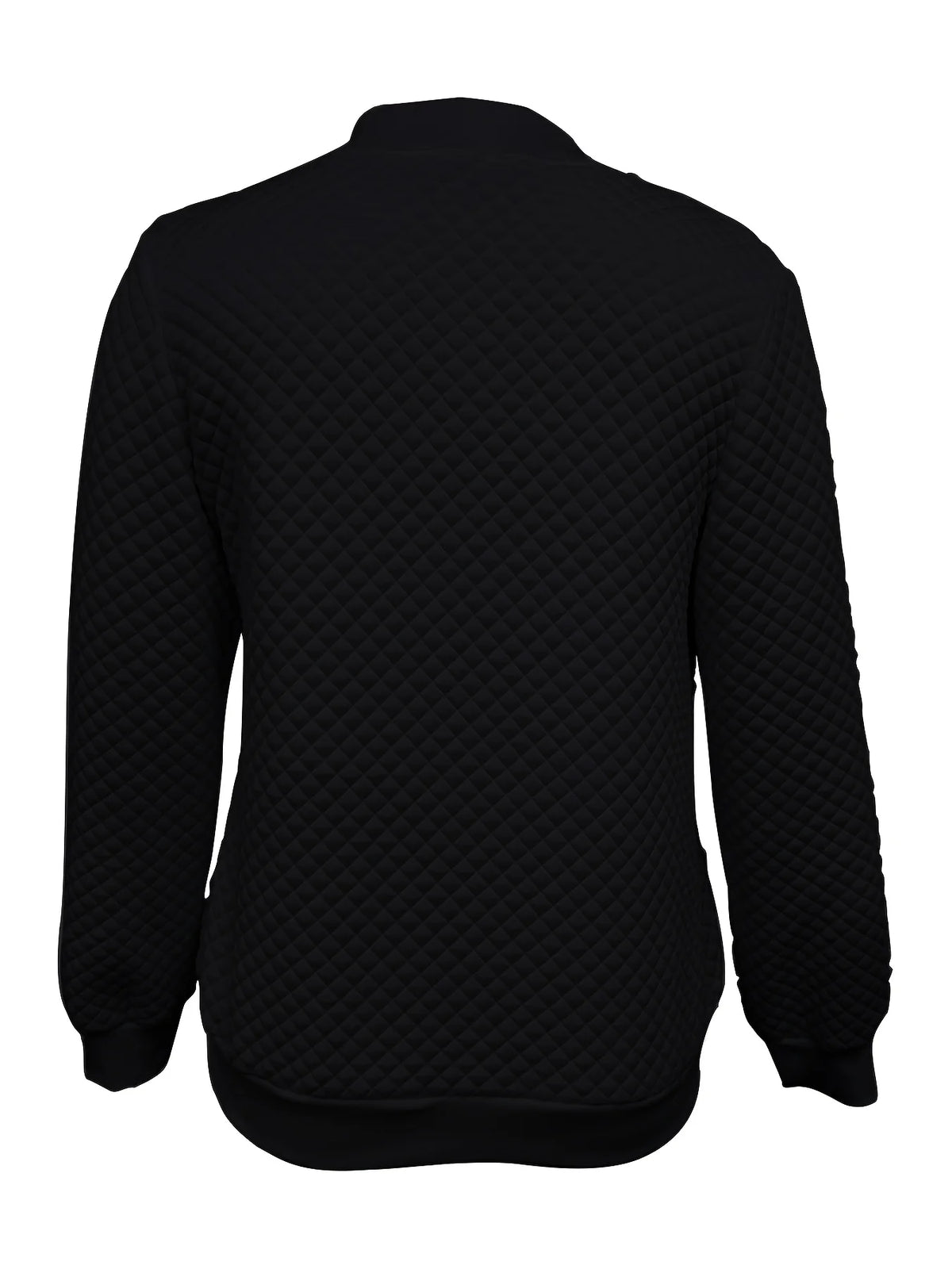 Women's navy textured quilted jacket for chilly autumn and winter days