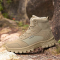 Women's brown fleece-lined hiking boots for autumn and winter wear
