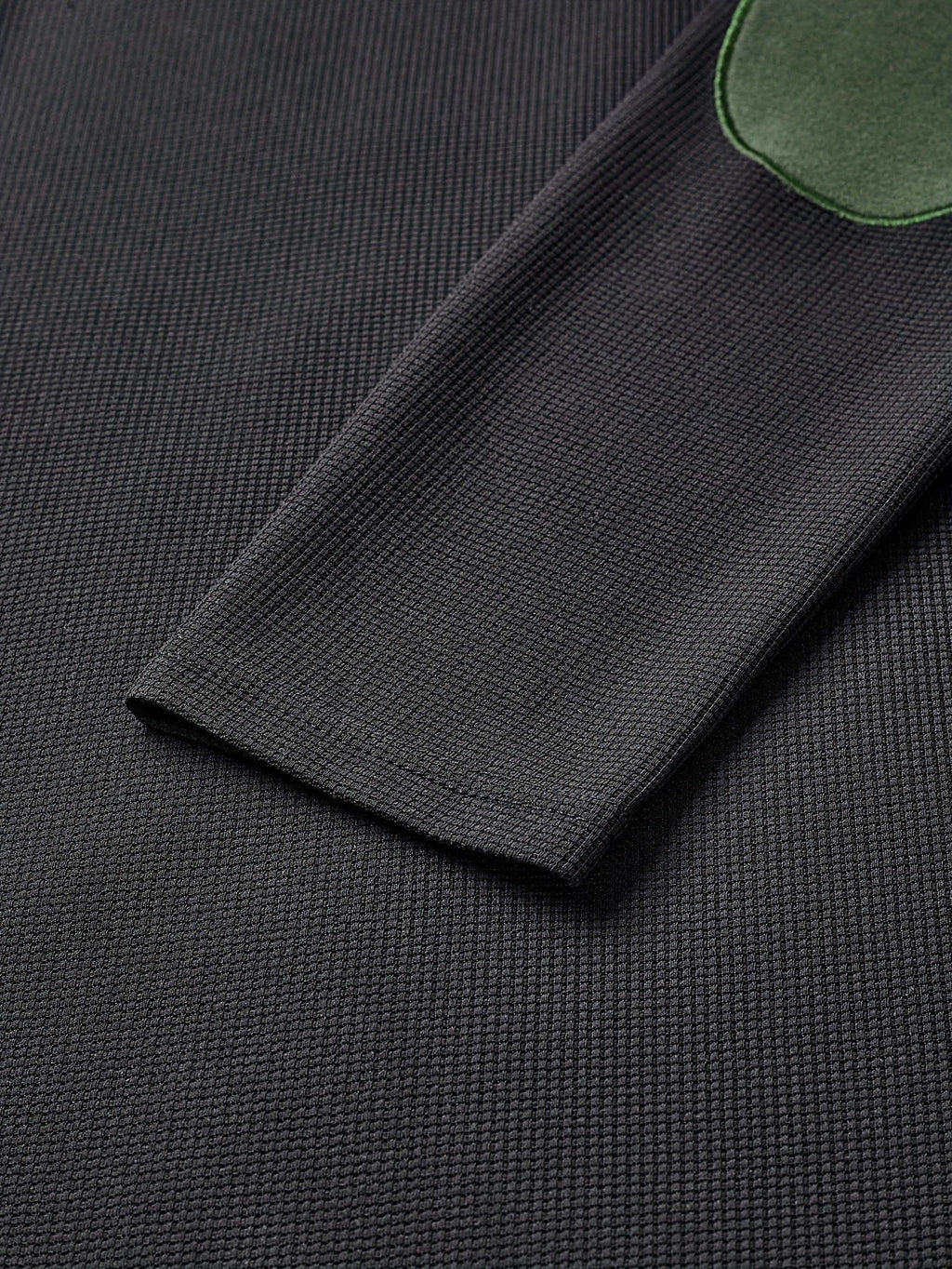 Men's black textured quarter-zip pullover