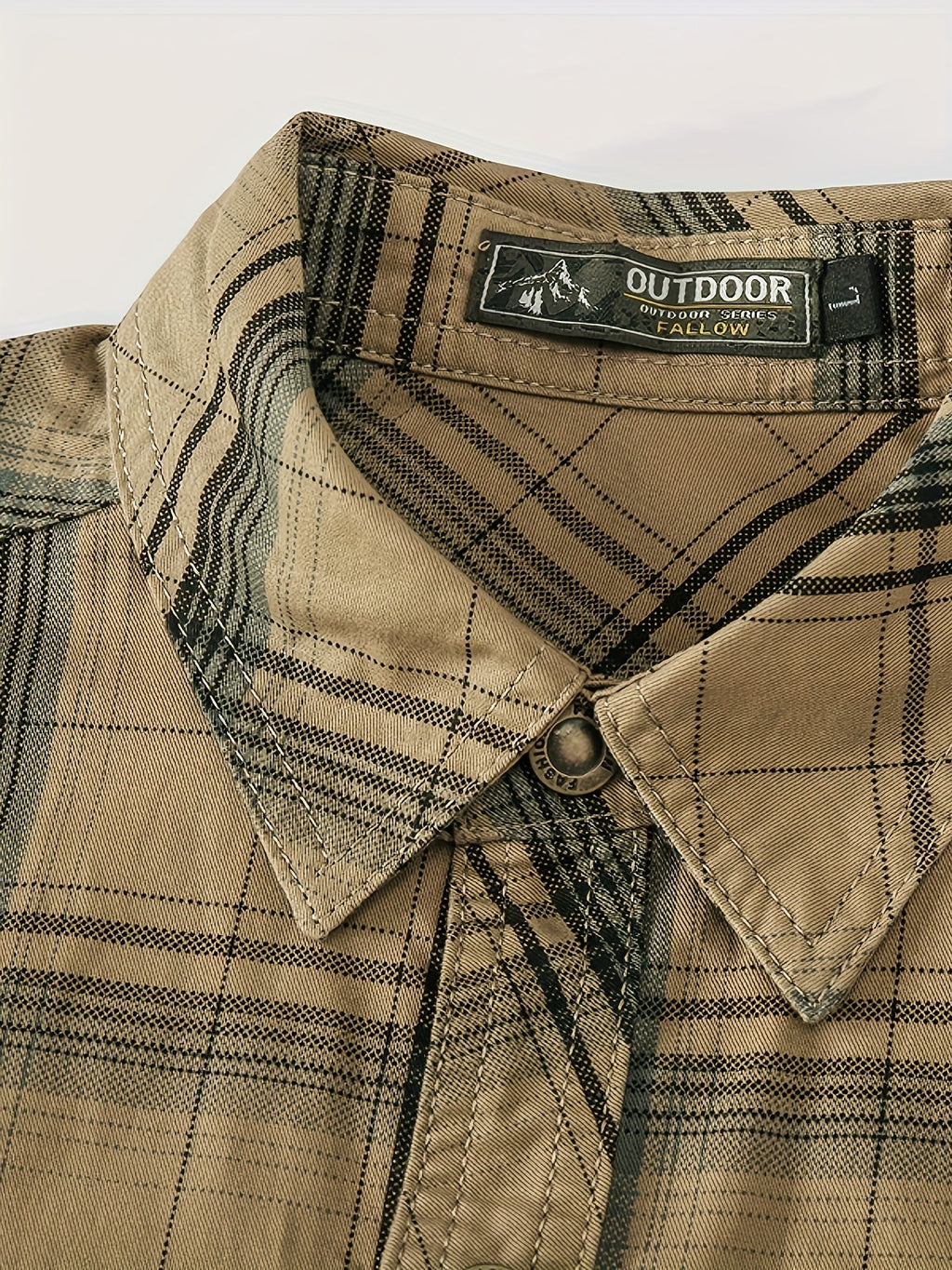 Men's navy blue vintage collar shirt for everyday autumn and winter wear