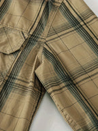 Men's green vintage collar shirt for everyday autumn and winter wear
