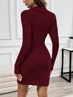 Women's apricot halloween button-side v-neck dress
