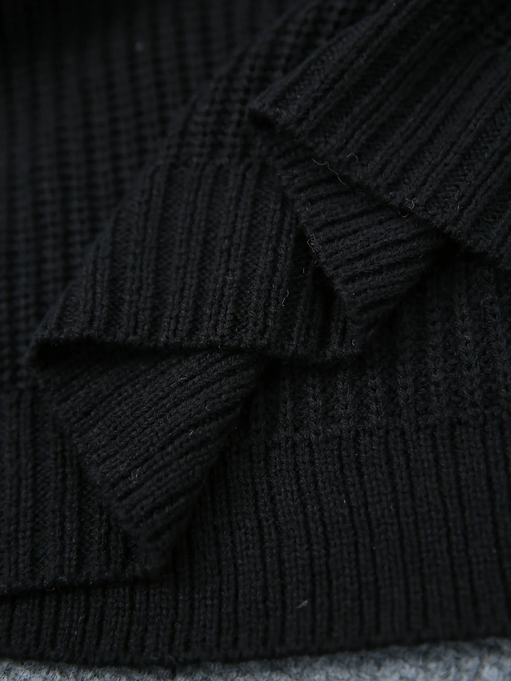 Women's black half-turtleneck ribbed dress