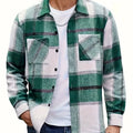 Men's olive green rugged overshirt