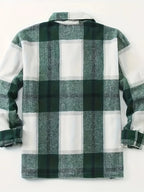 Men's olive green rugged overshirt