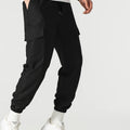 Men's black relaxed cargo joggers