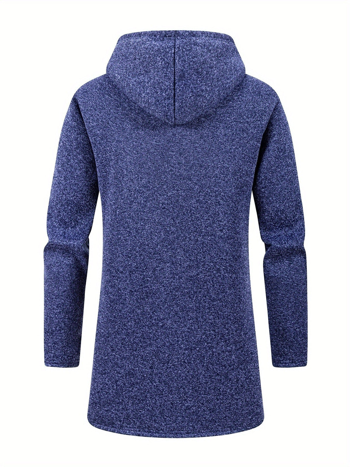 Men's navy hooded longline coat for the colder autumn and winter months