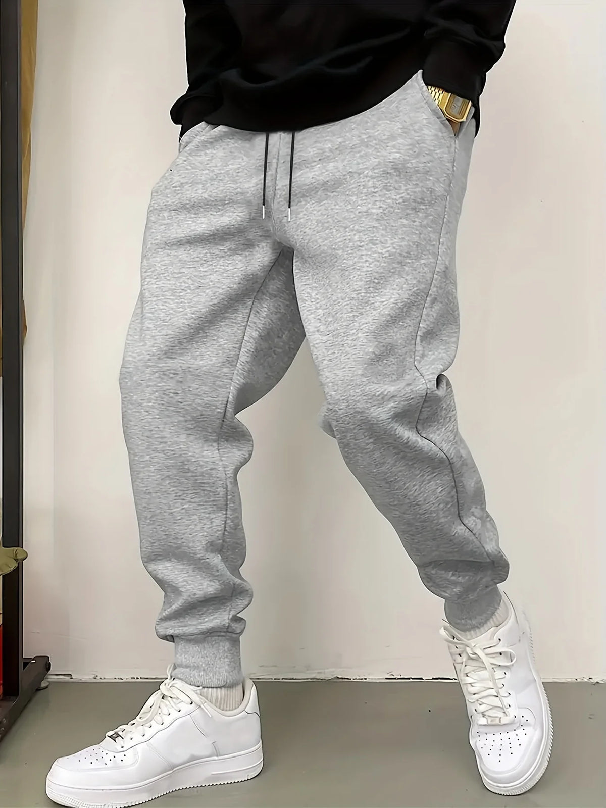 Men's grey relaxed everyday joggers