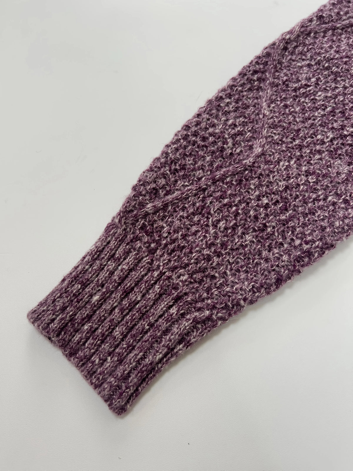Women's purple relaxed cable knit jumper dress for autumn and winter