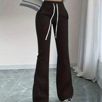 Women's High-Waist Flared Trousers for Winter Layering