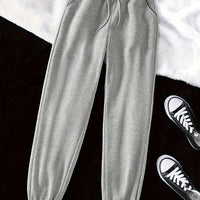 Women's Relaxed Drawstring Joggers for Winter Layering