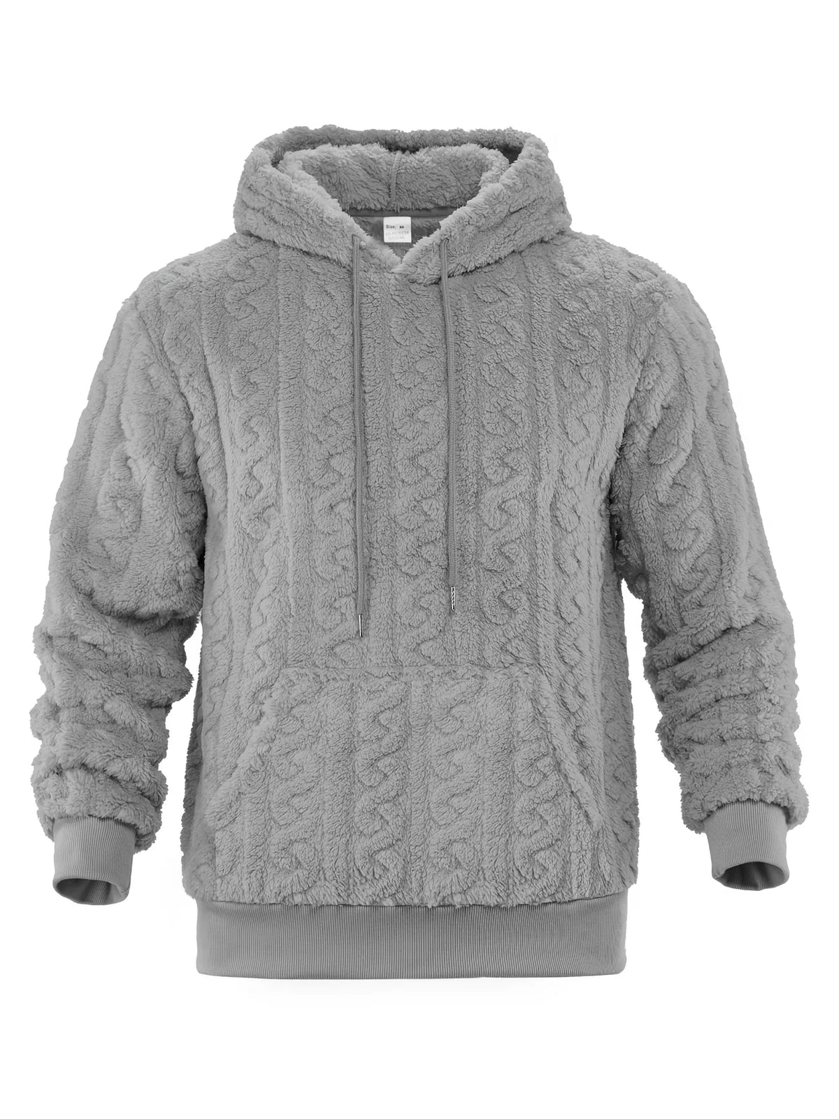 Men's grey striped zip-up hoodie for cold autumn and winter days
