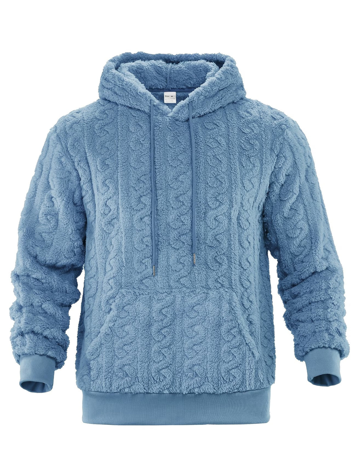 Men's blue striped zip-up hoodie for cold autumn and winter days